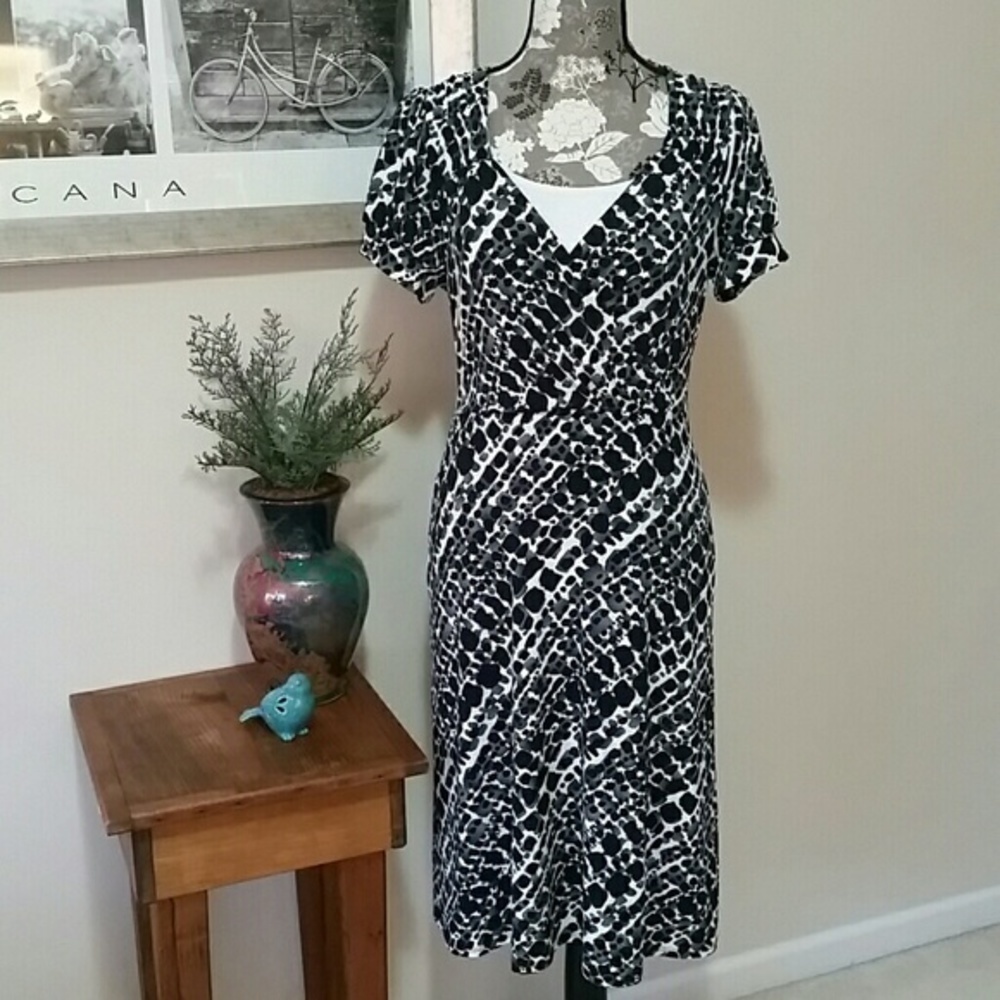 Merona Short‎ sleeve dress sz S black/white